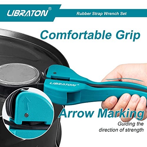 Strap Wrench 2-piece Multifunctional Adjustable Wrench Rubber Strap Wrench