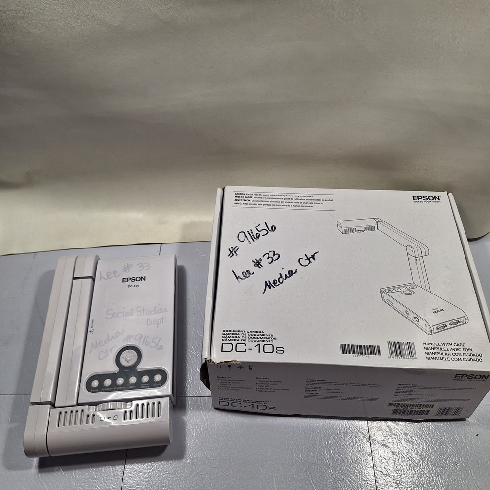 Epson ELPDC10s Document Camera DC-10S No Power Cord