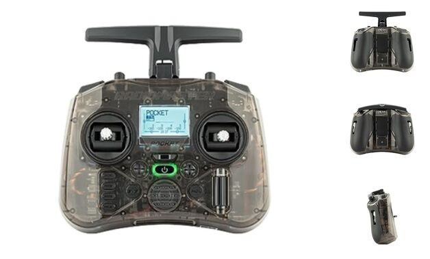 Pocket Hall Gimbal Transmitter Remote Control Portable ELRS-Charcoal