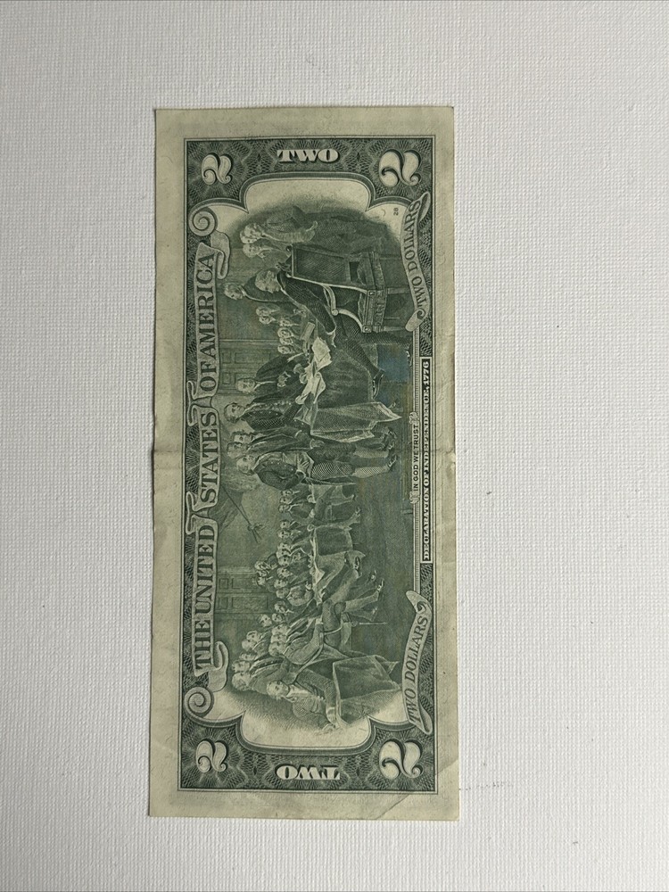1976 Chicago B Cutting Error Uneven Border $2 Bill