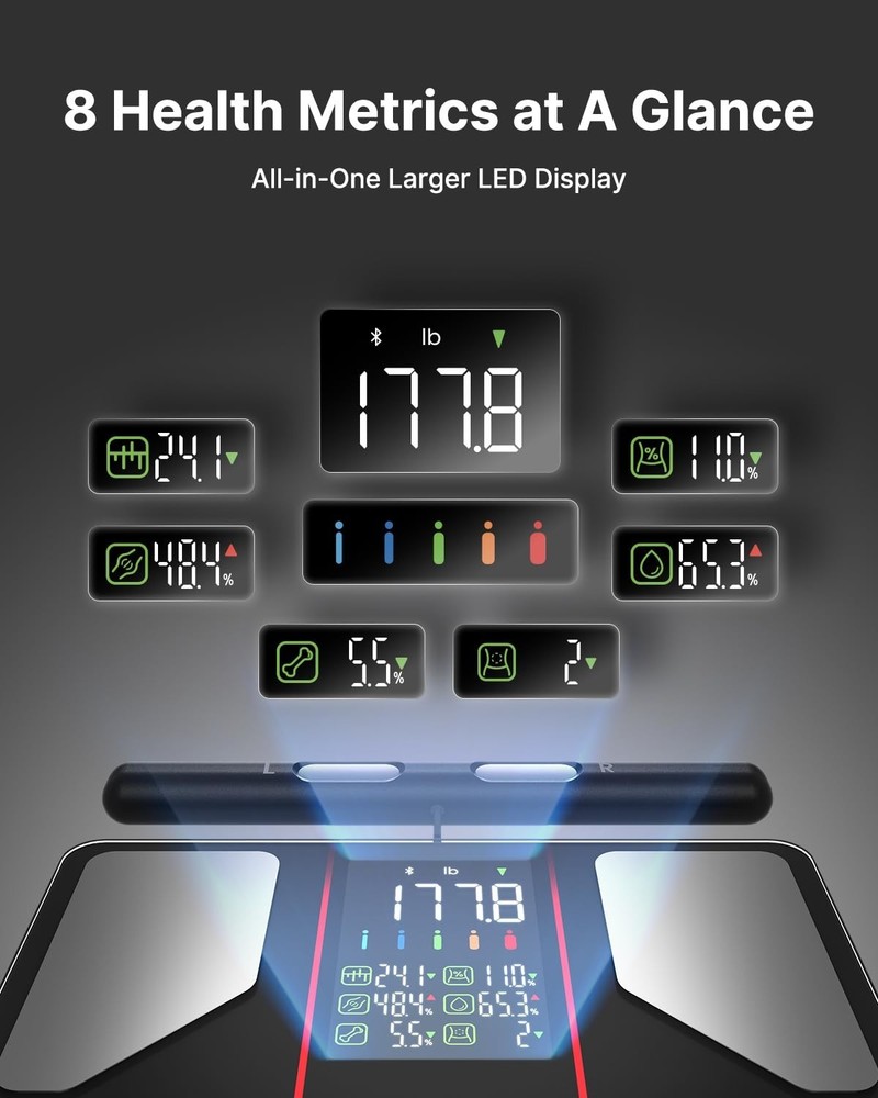 Body Composition Analyzer with 8-Electrode Large Platform