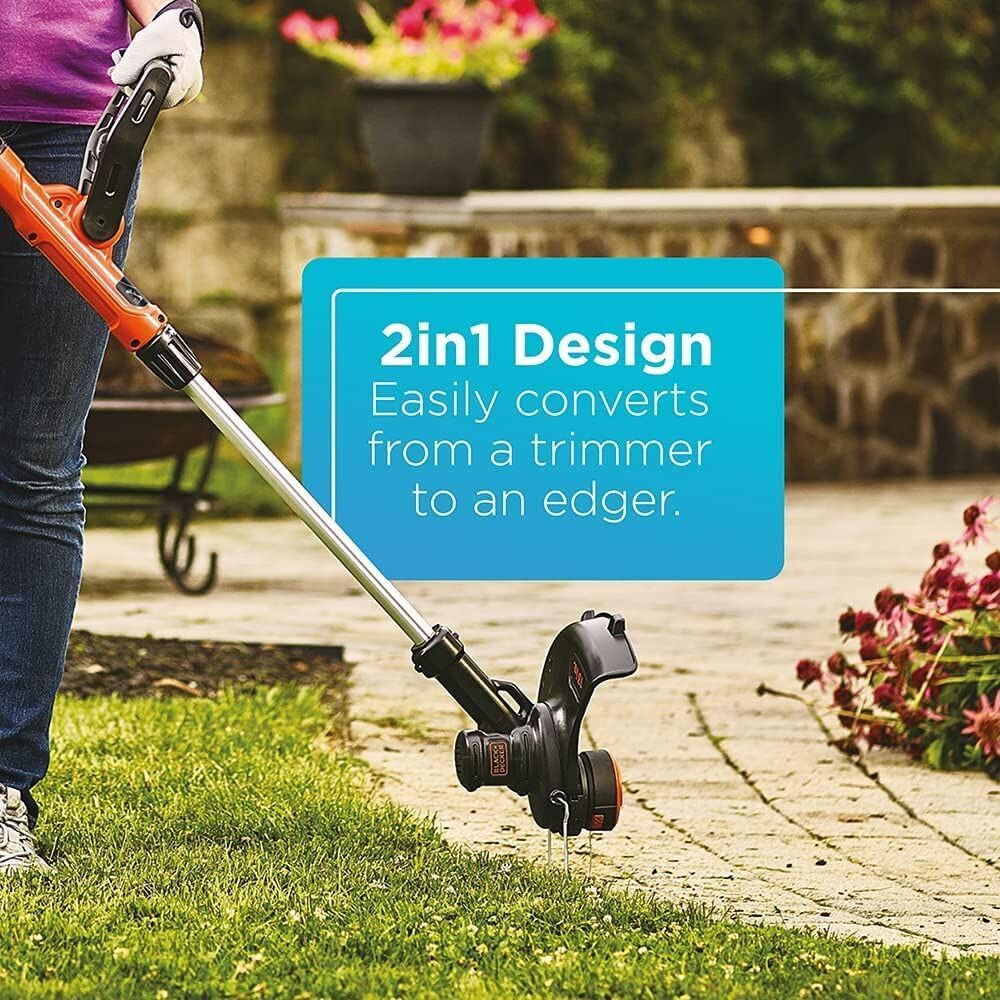 BLACK+DECKER 40V Max 13 In. String Trimmer Edger and Leaf Blower Cordless with B