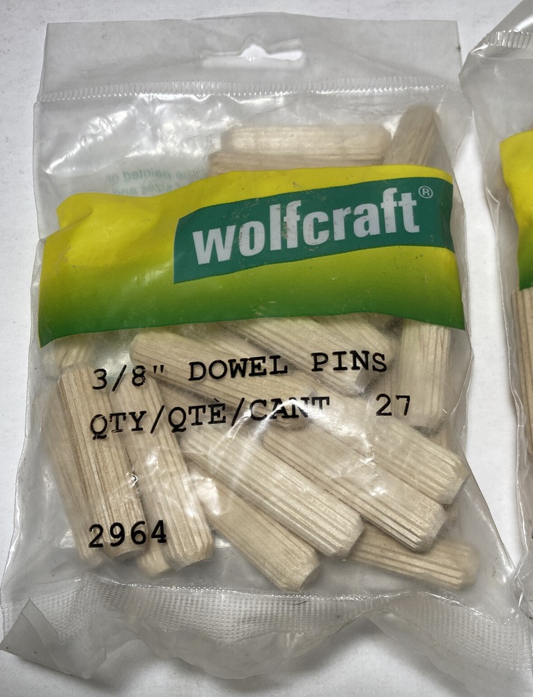 2 Packs Wolfcraft 2964 3/8" Dowels Pins