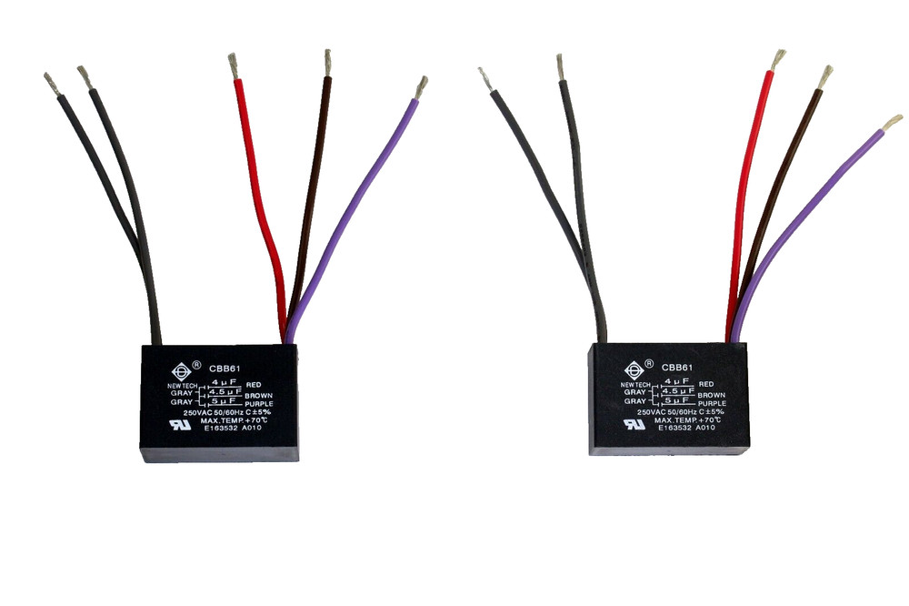 CEILING FAN CAPACITOR CBB61 4uf+4.5uf+5uf 5 Wire Quantity 2