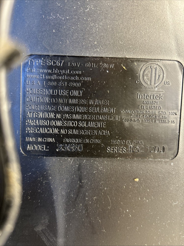 Hamilton Beach 33660, 6 Qt Capacity Programmable Slow Cooker - Silver Base Only