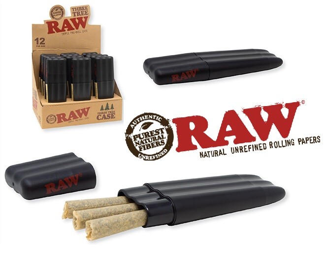 RAW Rolling Papers THREE TREE CONE CASE Eco Friendly Earth Plastic travel size