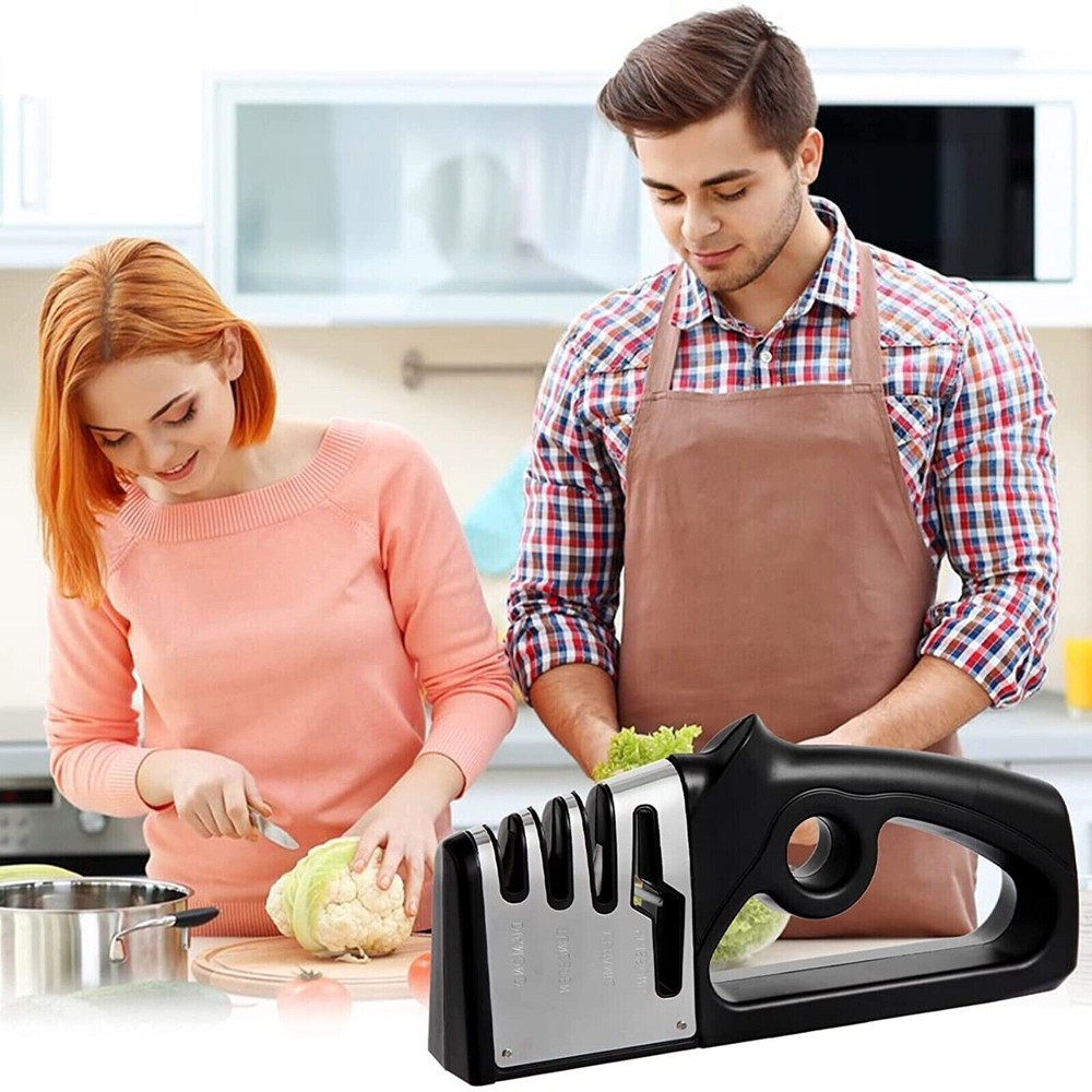 4 Way Knife Sharpener Professional Ceramic Tungsten Kitchen Sharpening System