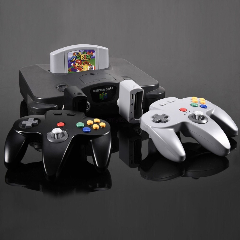 Wireless N64 Controller,2.4G Remote Game Controller w/ Rumble Pak For N64 System