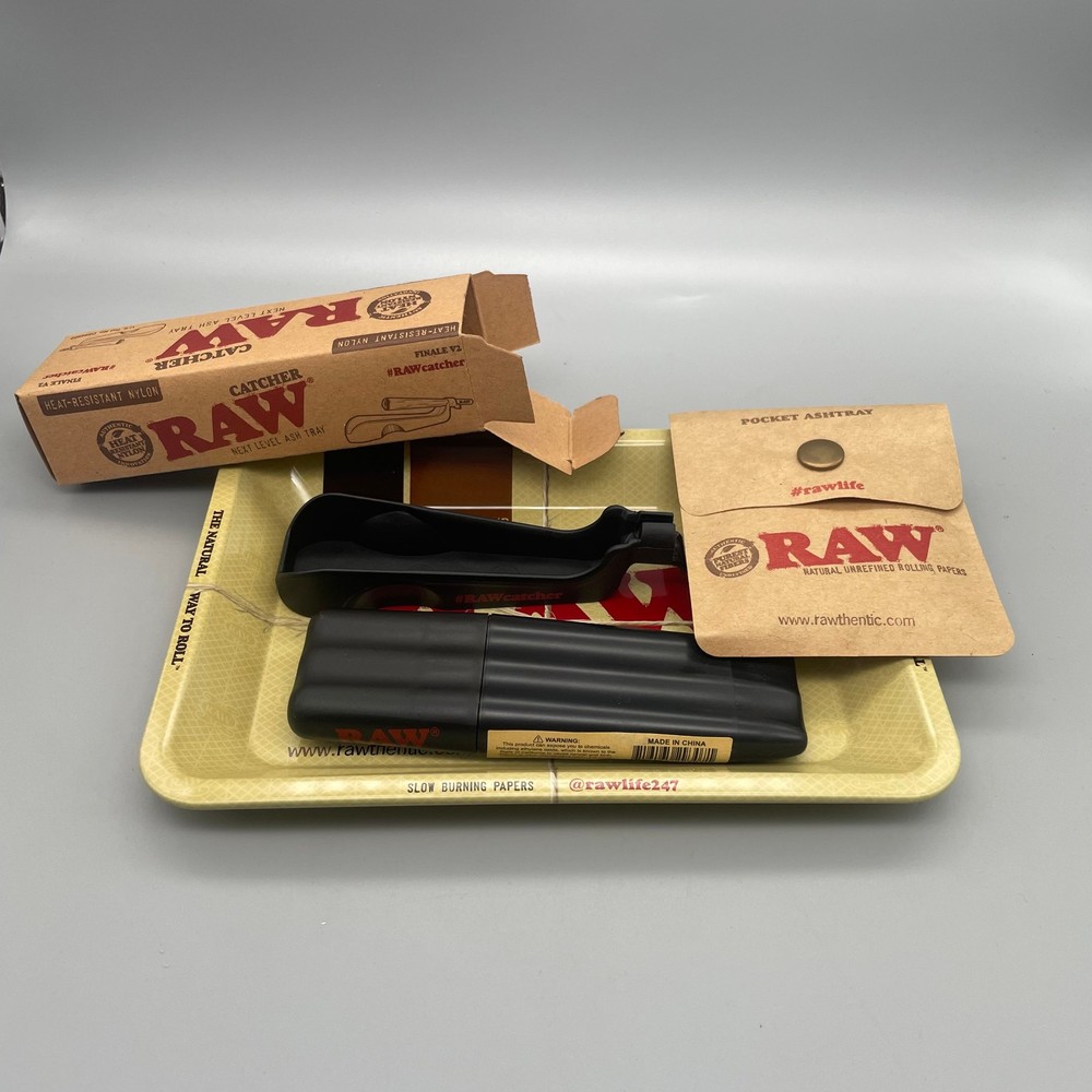 RAW 7x5 Mini TRAY Pocket Ashtray Ash Catcher Three Tree Cone Case