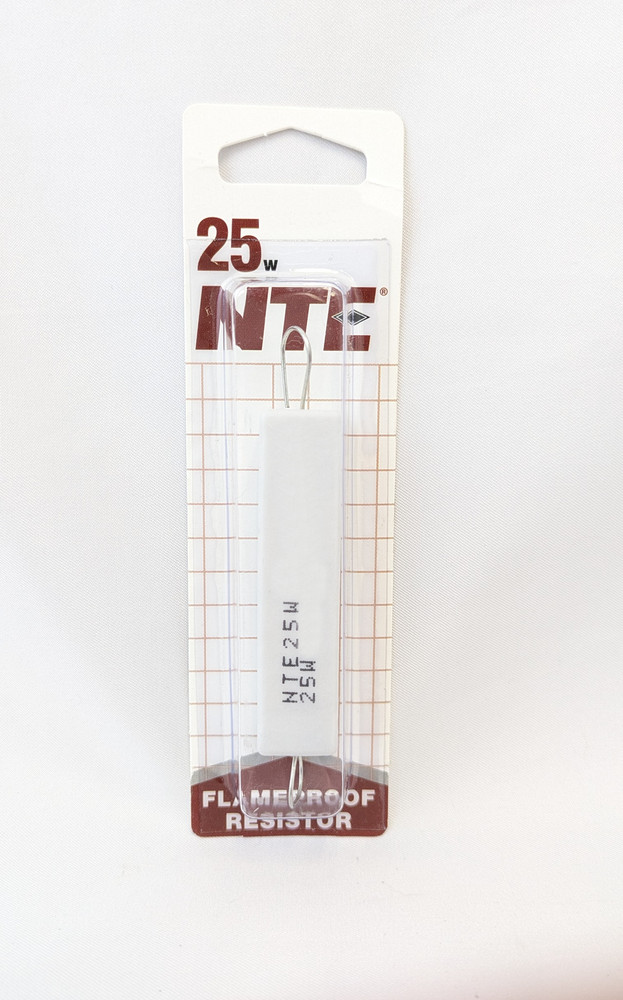 NTE Electronics 25 Watt 6.8 Ohm Resistor 5%, 25W6D8