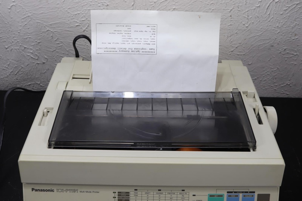 Panasonic KX-P1191 Dot Matrix Printer 25 Function Multi-Mode Tested Works