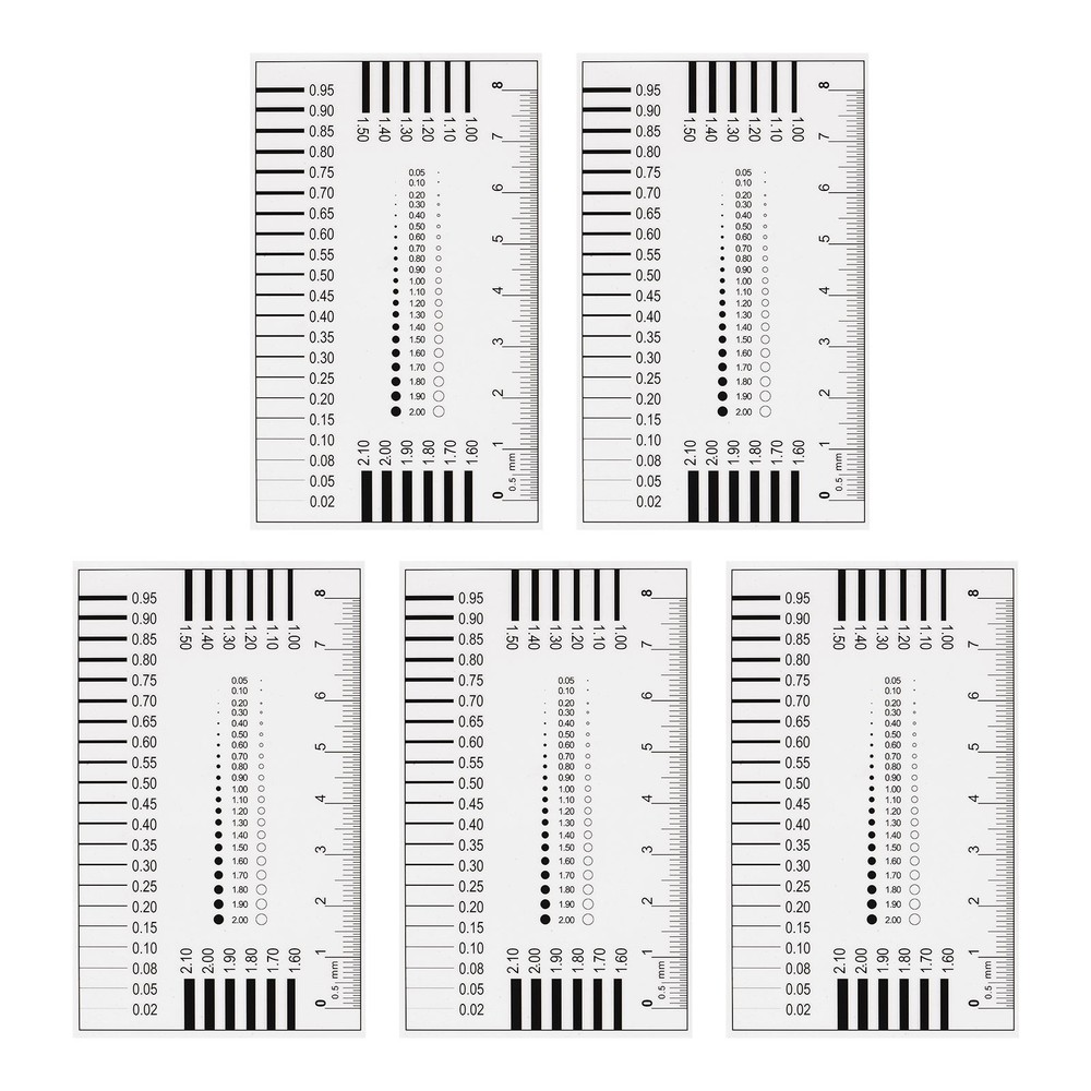 5pcs Transparency SEC Size Estimation Chart 8cm Diameter Line