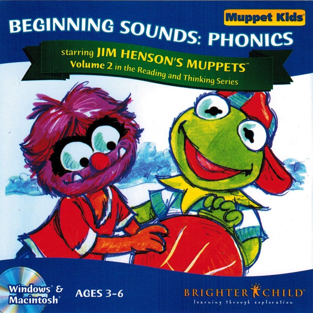 Muppet Kids: Volume 2 Beginning Sounds Phonics Ages 3-6 PC Software Sealed New