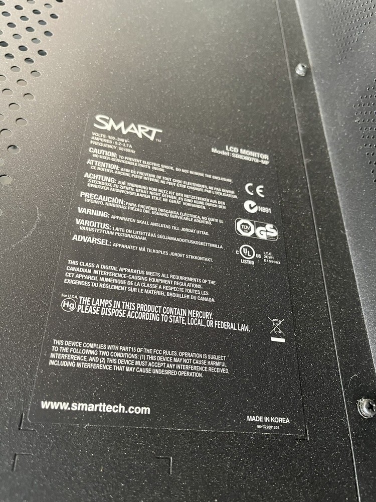 Smart Board SBID8070i-MP 70" Interactive Whiteboard Touch Display