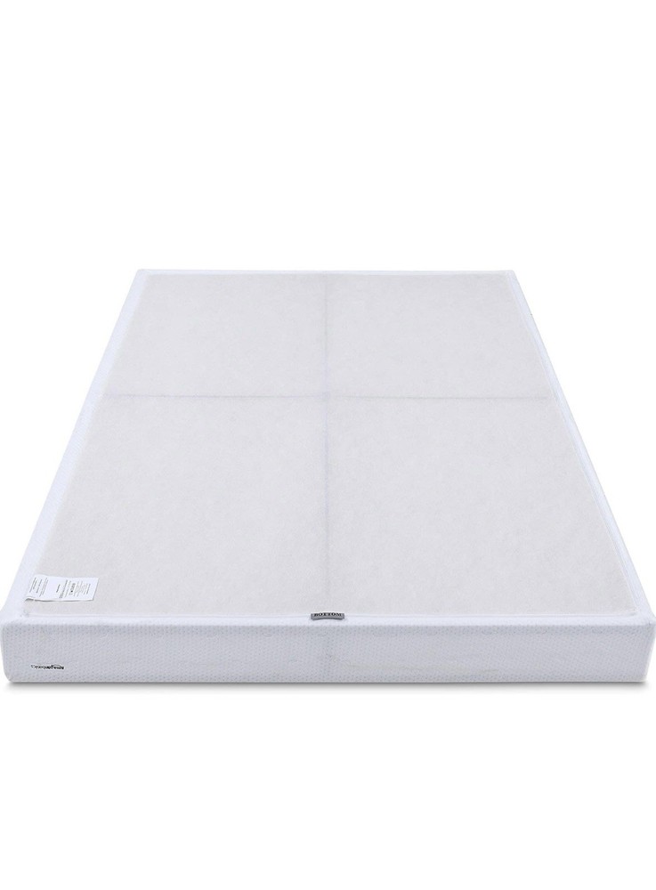 AmazonBasics King Box Spring Foundation White Metal Fabric Bed Accessory