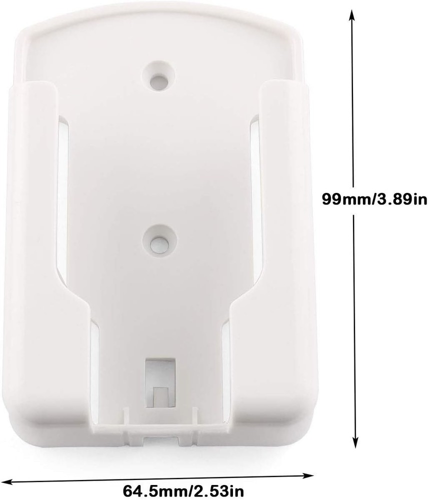 E-outstanding Remote Control Rack Holder White Wall-Mounted Organizer