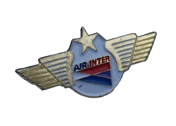 RARE AIRLINE PIN BADGE: ' AIR INTER '