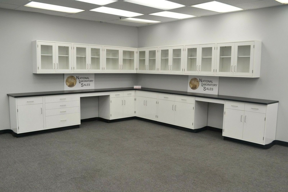 28' BASE 24' WALL Laboratory L Cabinet Group & Countertops / E1-190