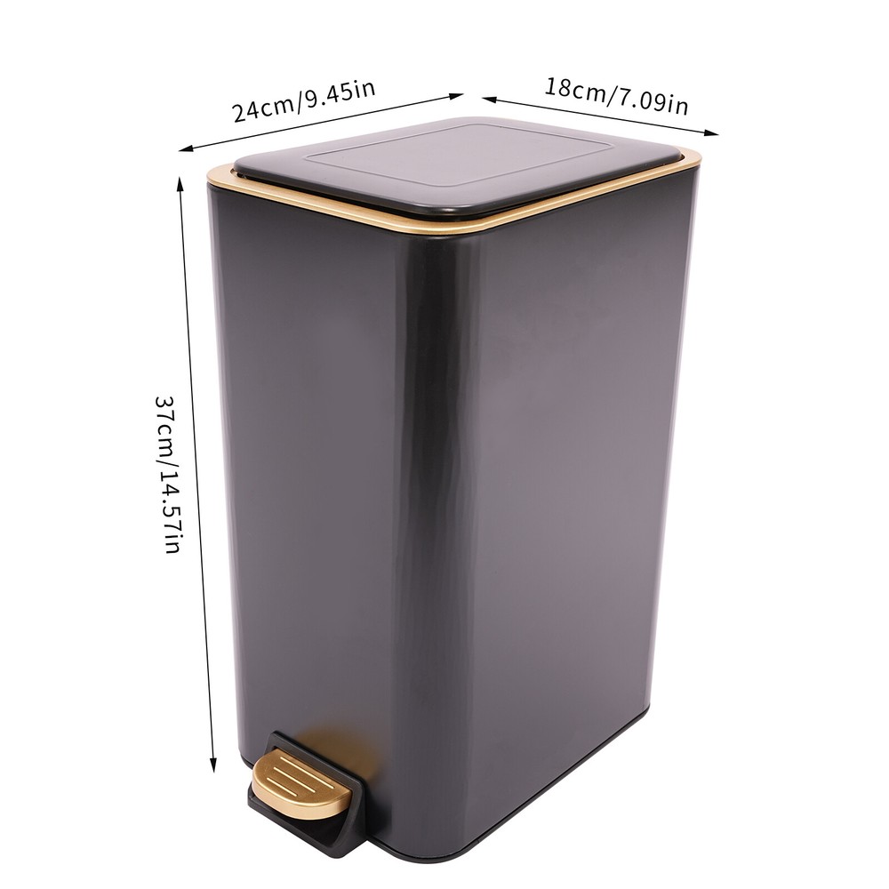Bathroom Trash Can, Trash Can with Lid, Step Trash Bin