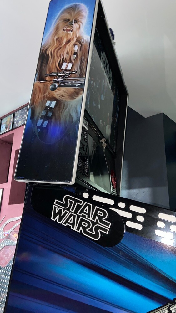 Star Wars Pinball Mod Back Box White Hinge 3D Logo Mod(pair)
