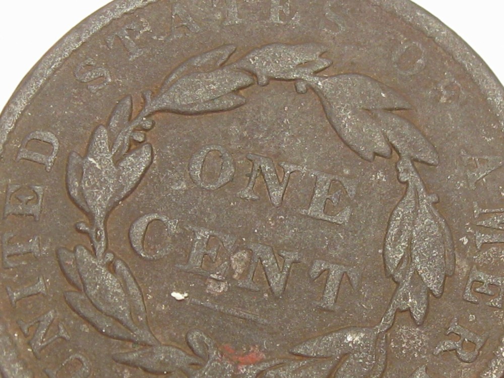 1837 US Coronet Head Large Cent Coin. #23