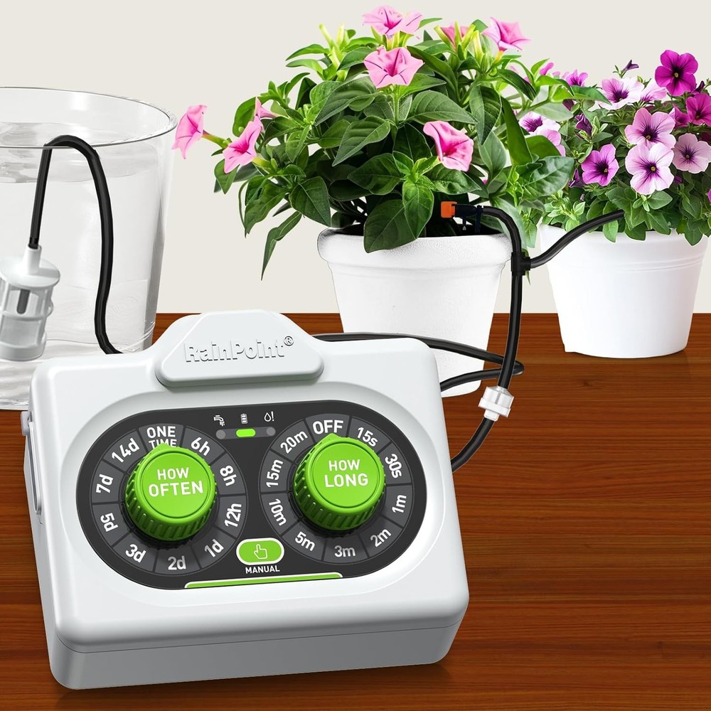 RAINPOINT Easy-Setup Automatic Plant Waterer Indoor for Pot Plant Adjustable Wat