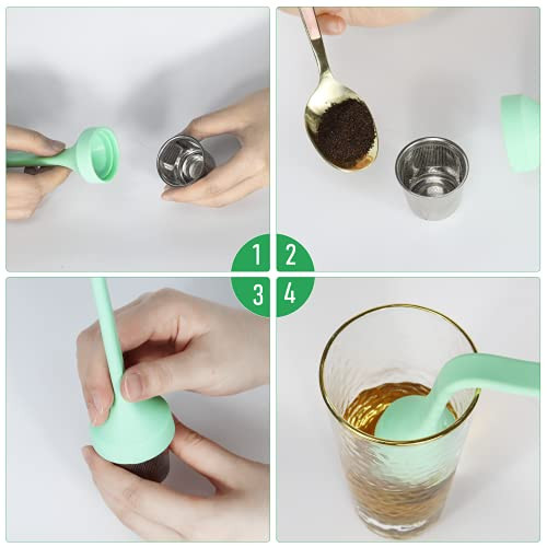 2pcs Tea Infuser,Extra Fine Mesh Tea Cup Filter Silicone Handle Perfect Tea