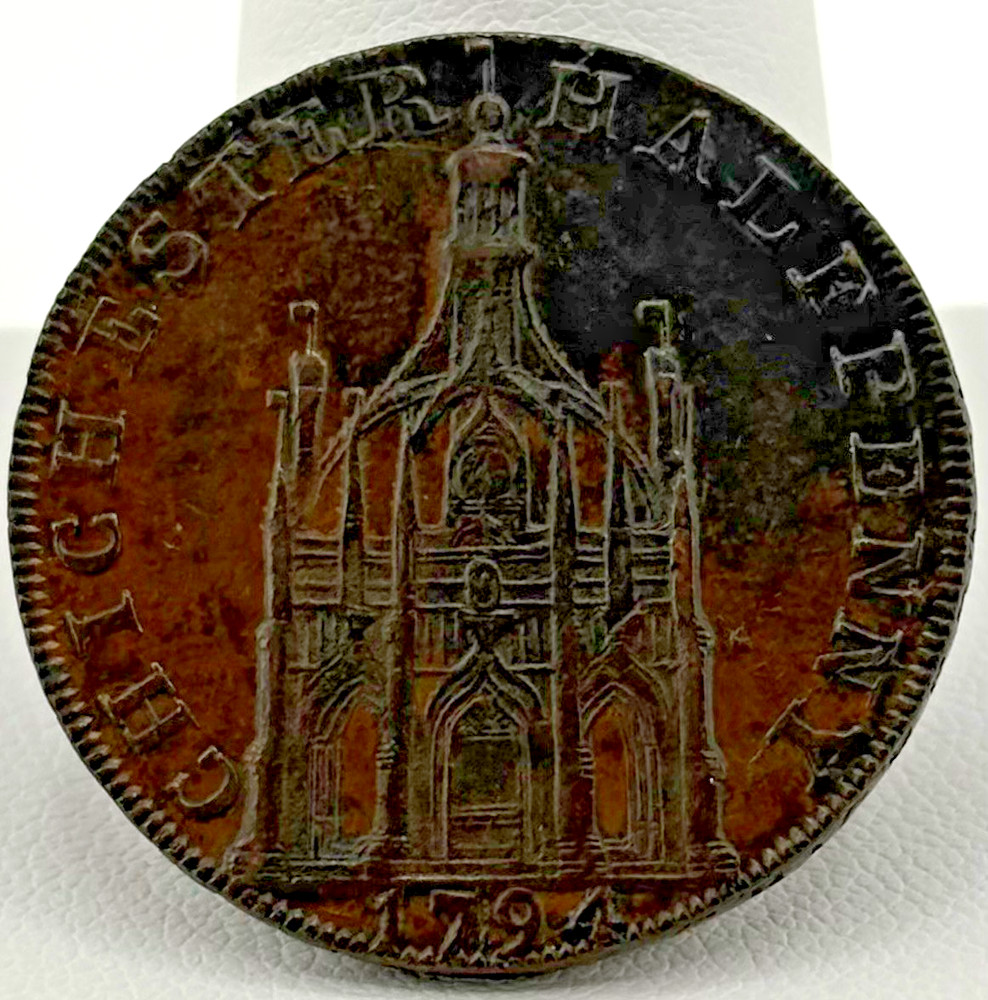 1794 Half Penny Token Queen Elizabeth Conder