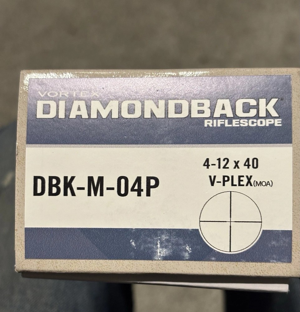 NIB Vortex Diamondback 4-12x40 DBK-M-04P Vplex Rifle Scope
