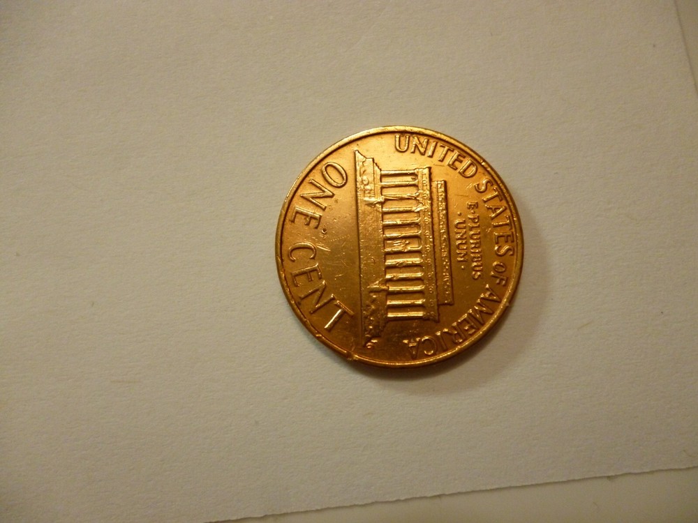1974 d penny error large die chip