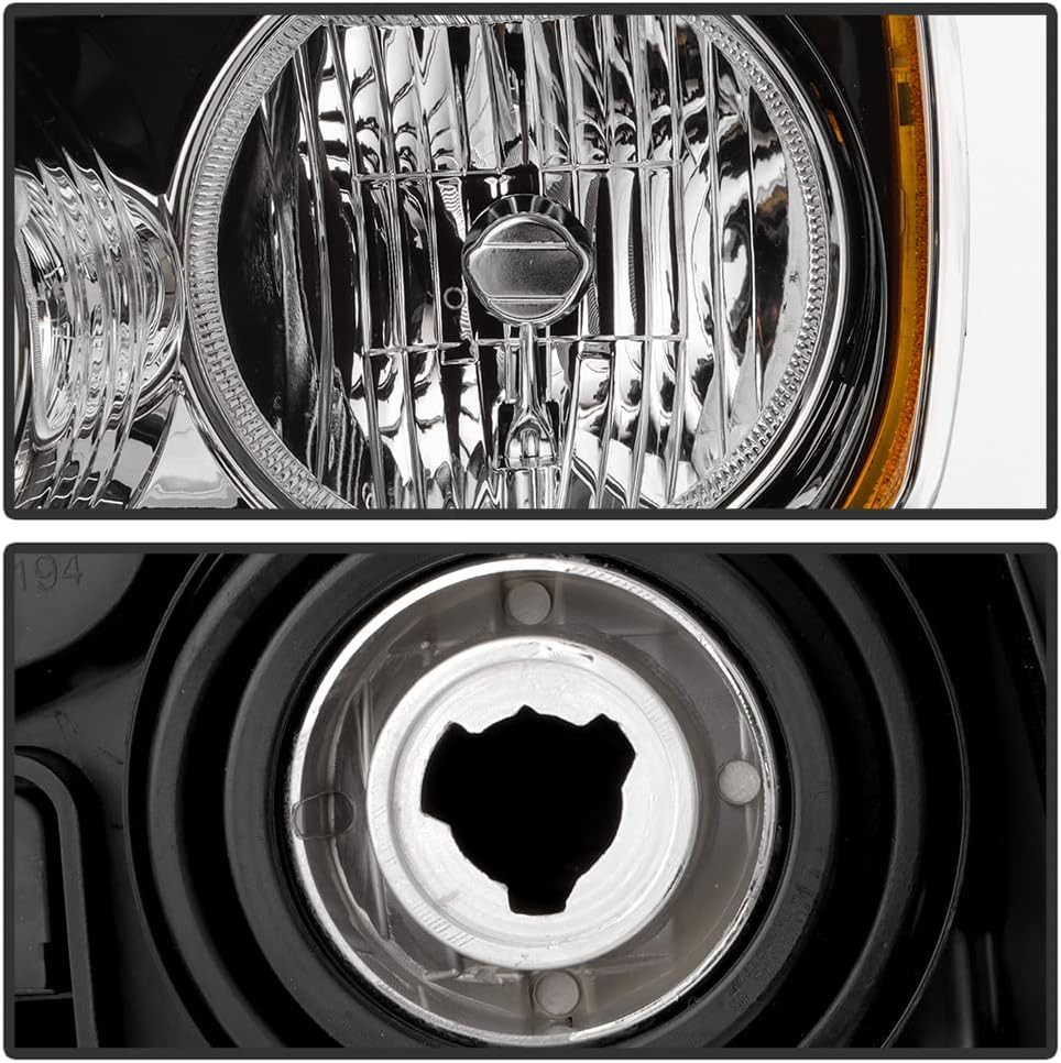 - for [Black Bezel W/Halogen Type] 2013-2017 Jeep Compass Headlight Headlamp Rep