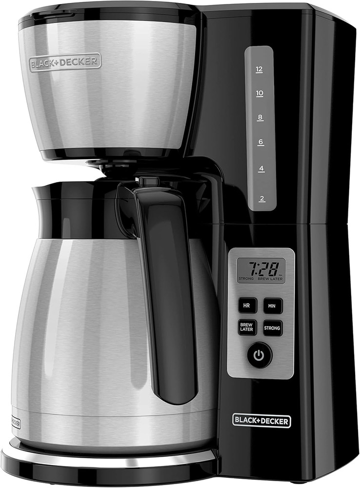 12 Cup Thermal Programmable Coffee Maker with Brew Strength and VORTEX Technolog