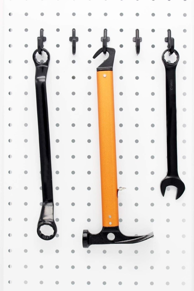 100PK Adjustable Black Pegboard Hooks - J Hooks for Organization
