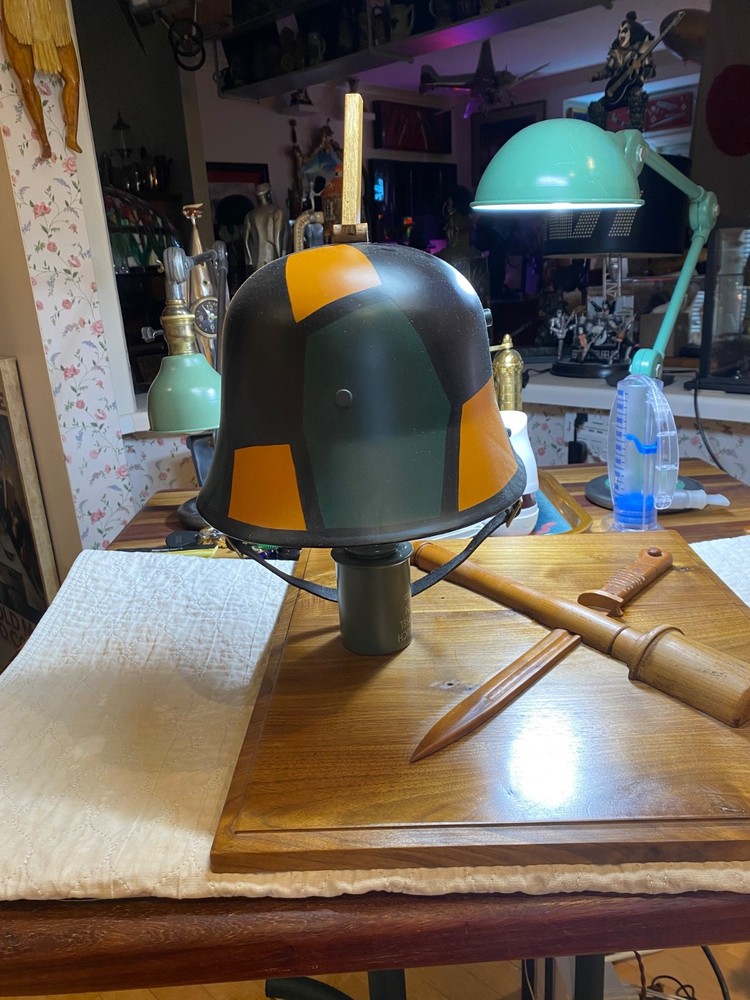 Custom built wooden firearm display for Luger