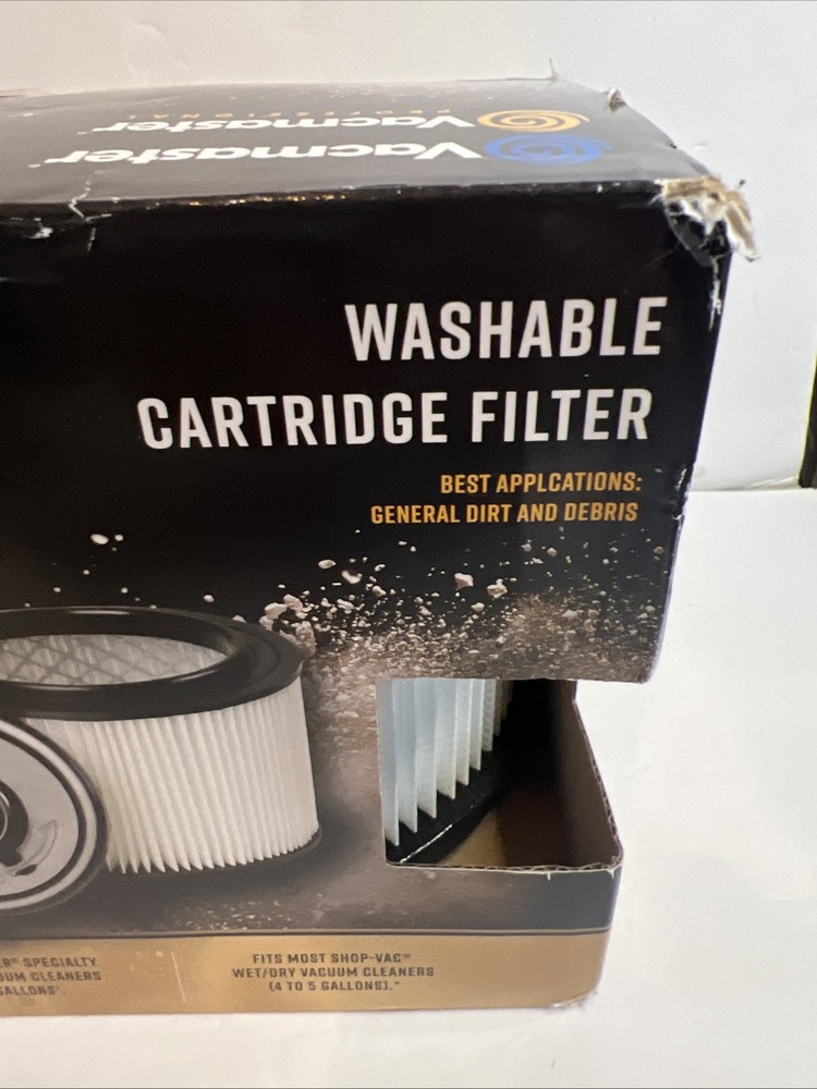 Vacmaster 4-5 Gallon Washable Cartridge Filter & Retainer