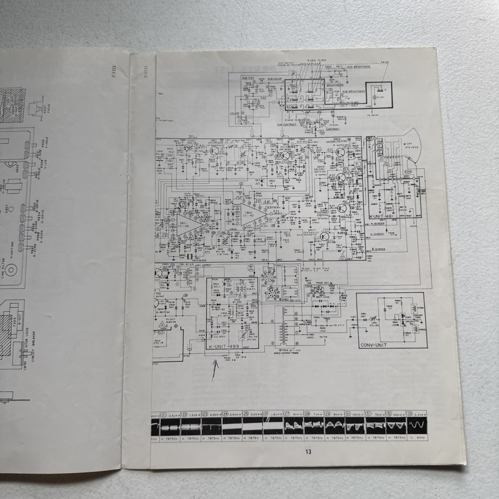 Sharp Electronics Color Television Model C-1321 Service Information