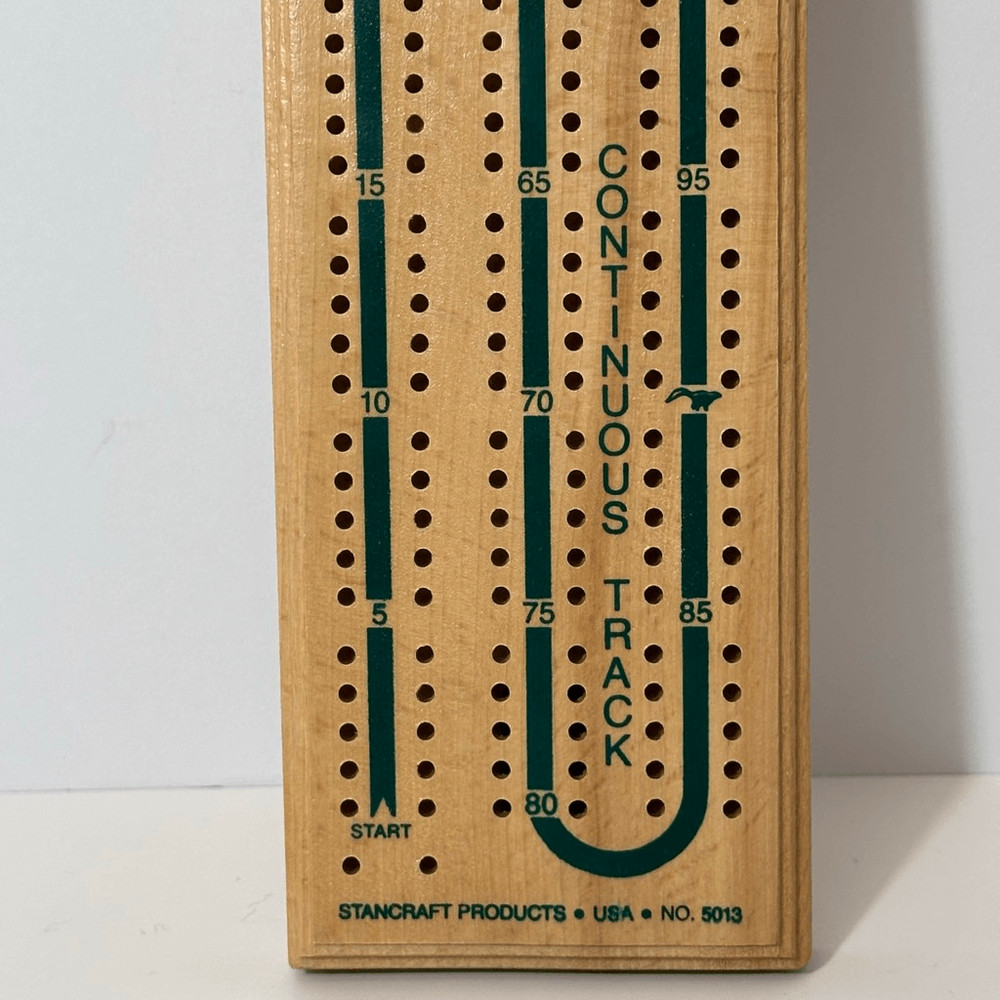 Vintage Continuous Track Cribbage Board by Hoyle