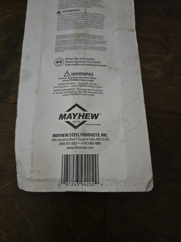 Mayhew Floor Chisel - 3in. x 12in Model# 10202