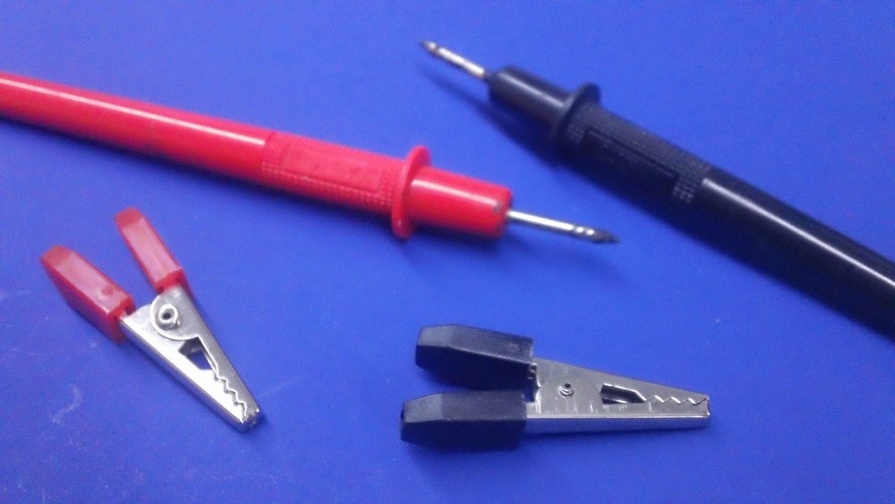 DIGITAL OHM meter VOLT meter AMP meter test lead ALLIGATOR clips - UNIVERSAL fit