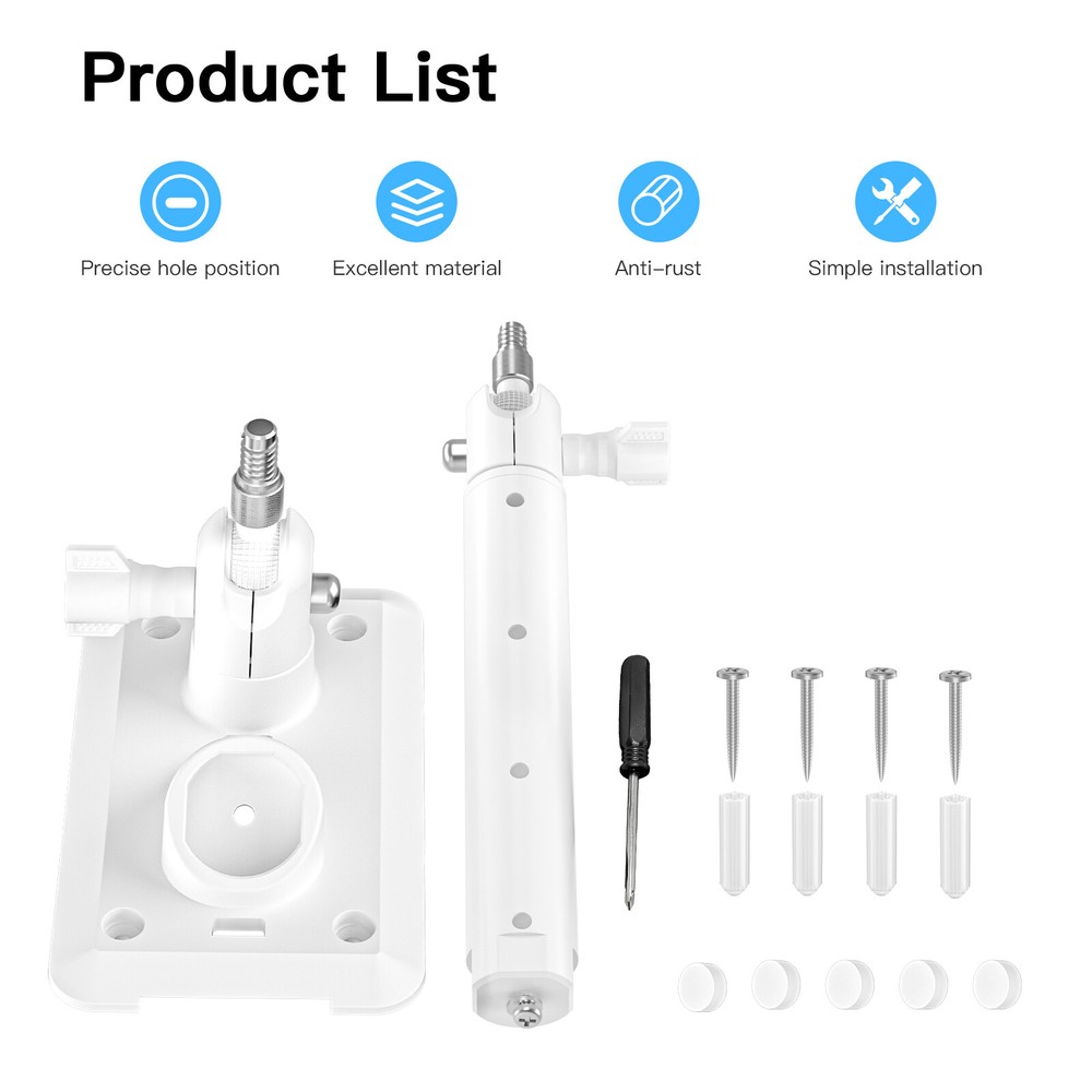 2 in 1 wall mount for eufy 2/2Pro,2C/2C Pro,3/3C,E20/E40&eufyCam solar panel