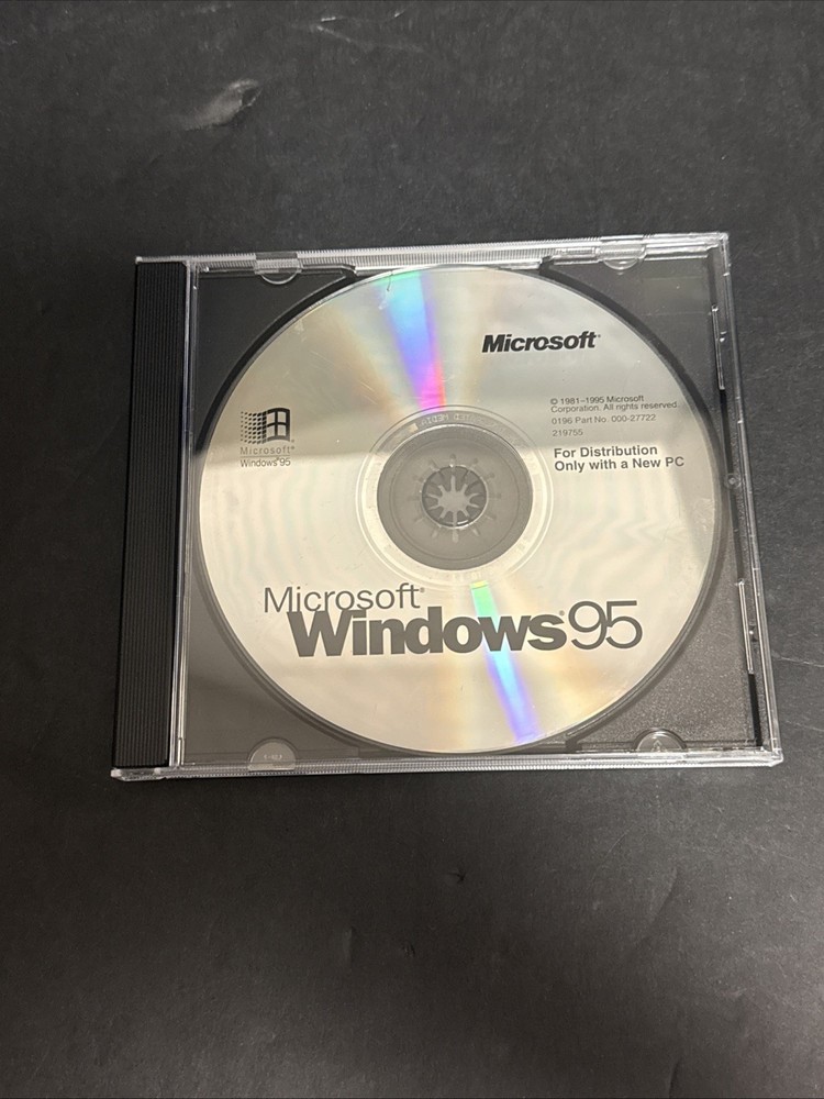 Microsoft Windows 95 PC Software NO KEY INCLUDED 1995 OEM