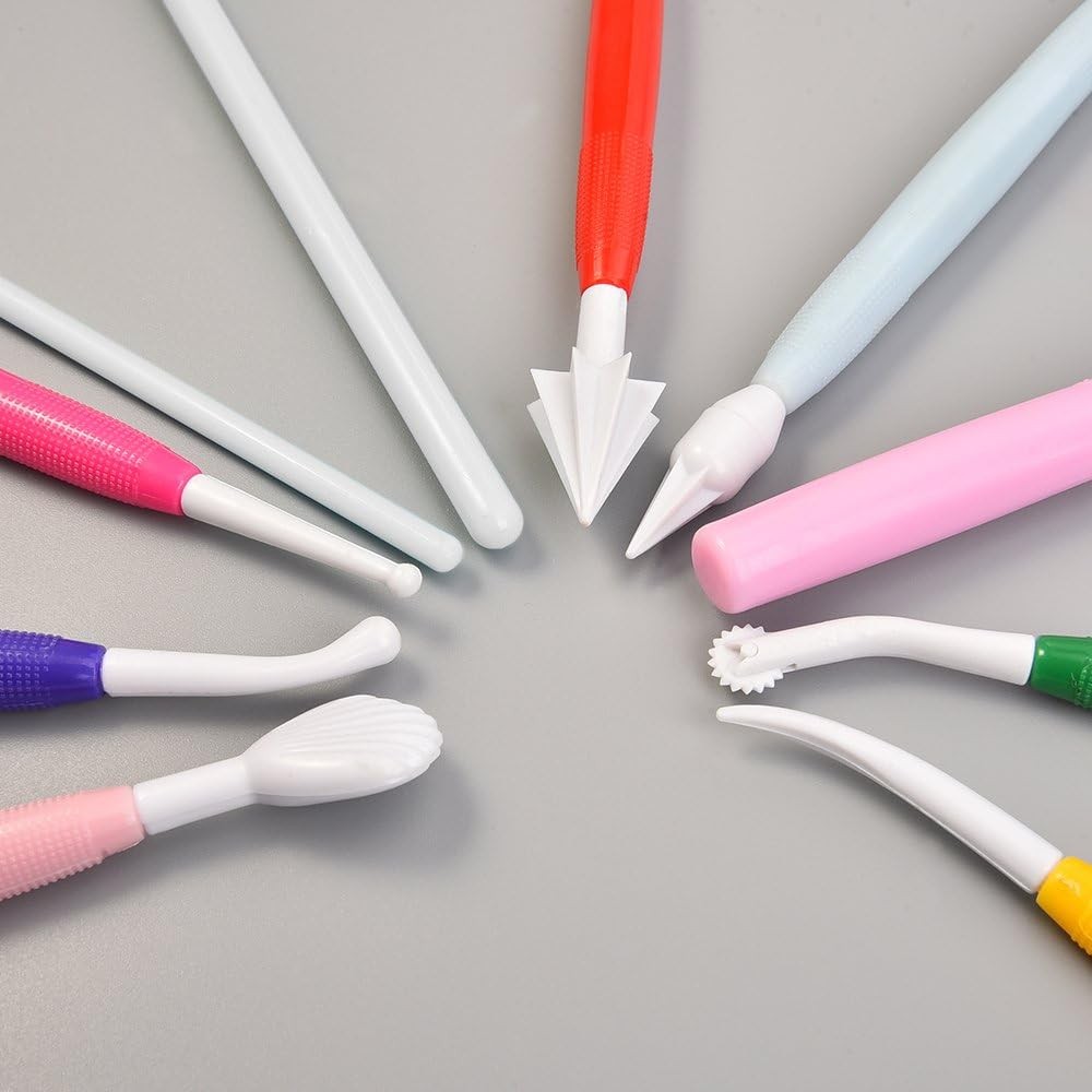 10-Piece Plastic Clay Tool Set, Double-Headed Ceramic Pottery Tool Set