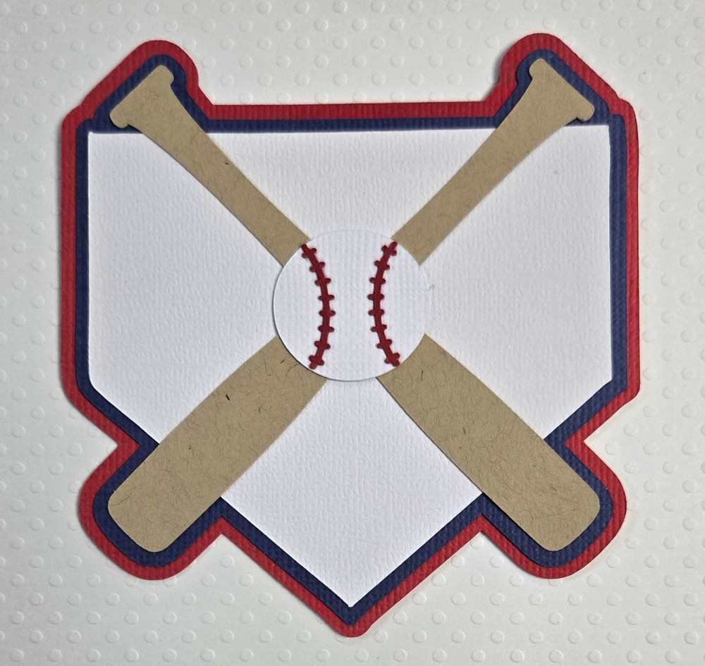 Baseball Base Title. Scrapbook, Card Making Paper Piecing