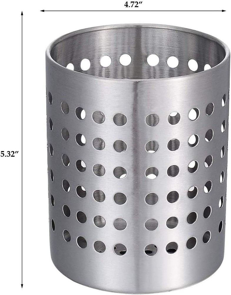 Stainless Steel Utensil Holder Kitchen Silverware Drying Rack Countertop Drainer