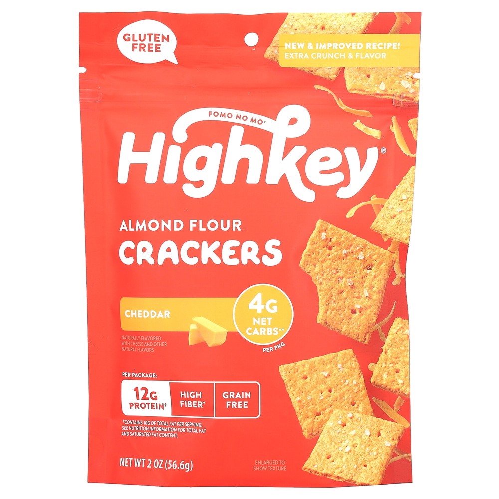 Almond Flour Crackers, Cheddar, 2 oz (56.6 g)