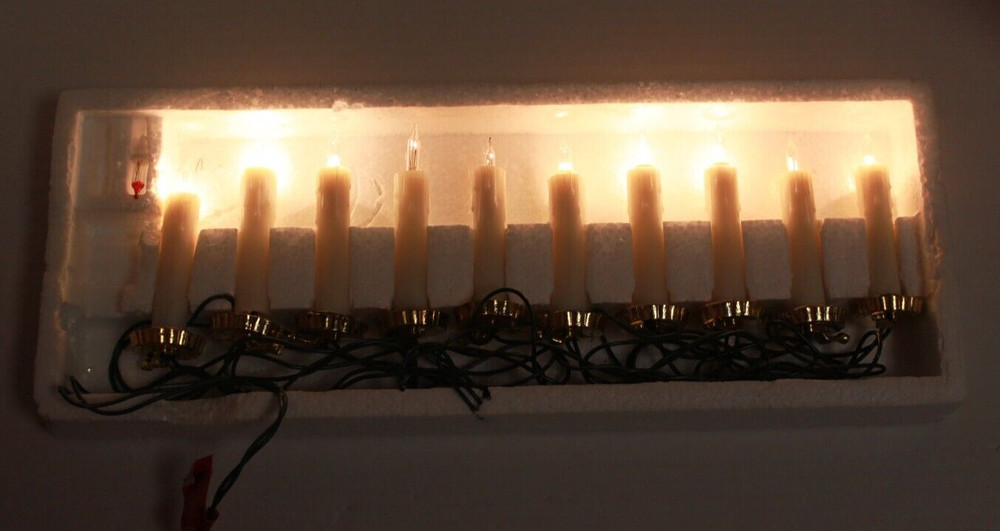Vintage Foremost Clip On Candle Christmas Light Set