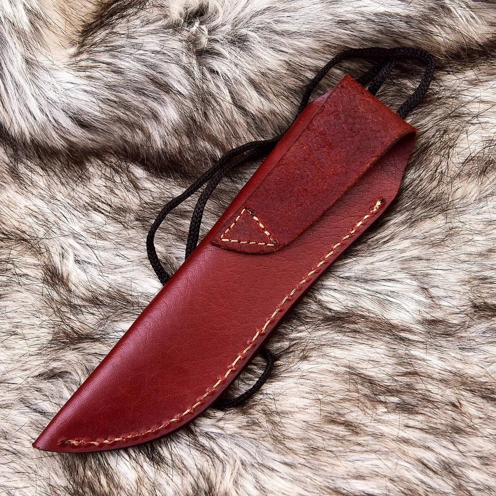 Custom Engraved Pure Leather Belt Loop Sheath for Fixed Blade & Skinner