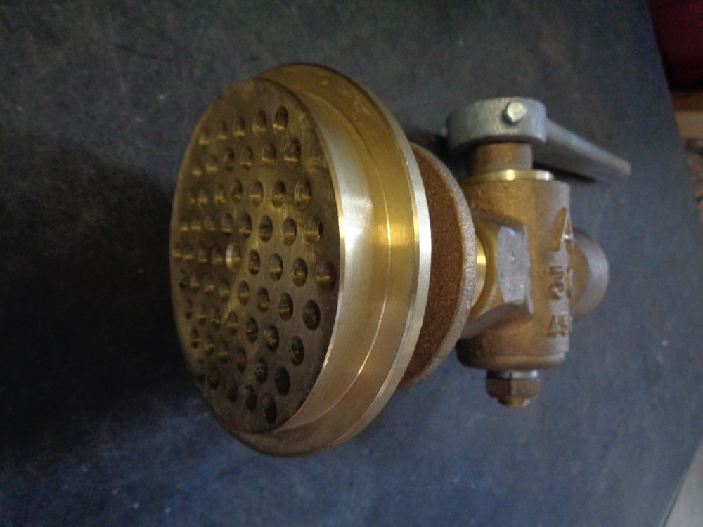 1 1/4" BRONZE VALVE SEACOCK WITH PICK UP