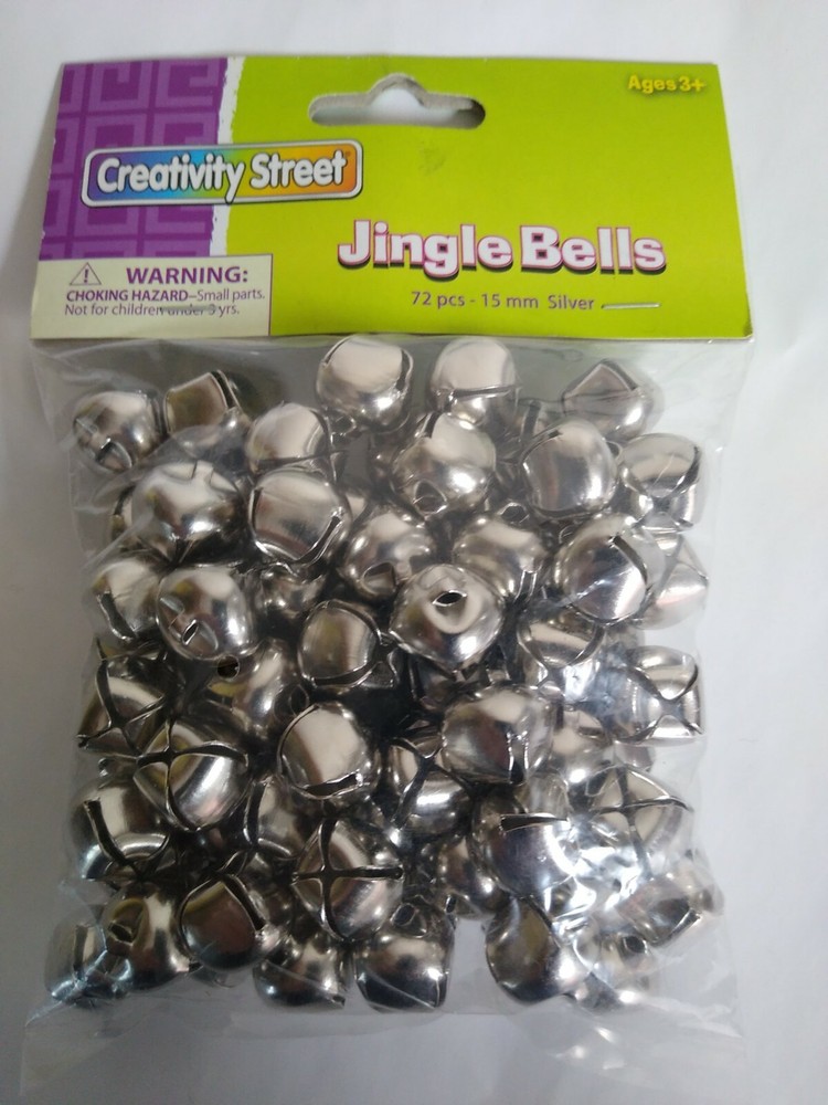 Jingle Bells, Silver, 5/8", 72 Count