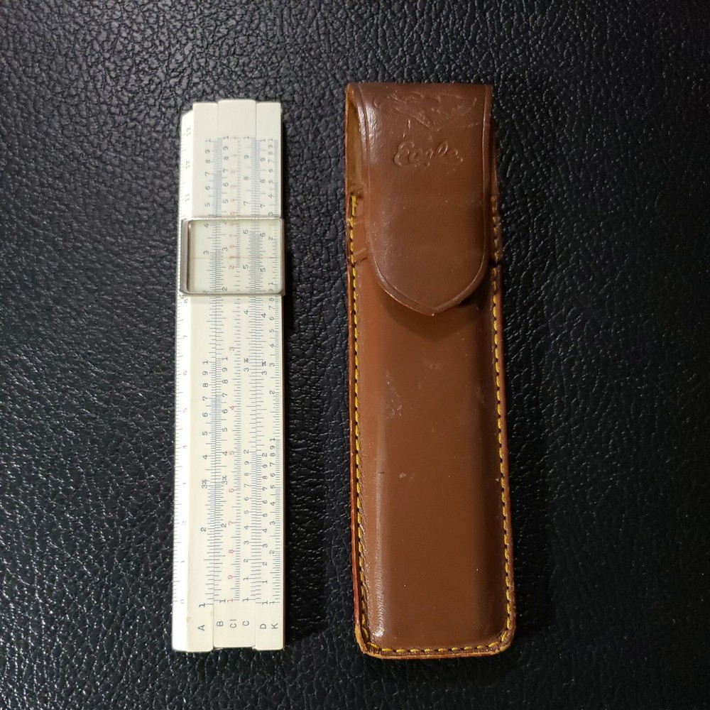 Eagle 202 6" Pocket Slide Rule-1.K-2-with leather case